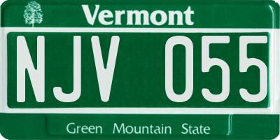 VT license plate NJV055