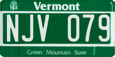 VT license plate NJV079