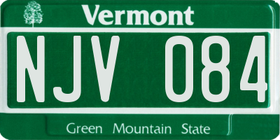 VT license plate NJV084