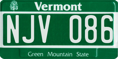 VT license plate NJV086