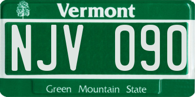 VT license plate NJV090