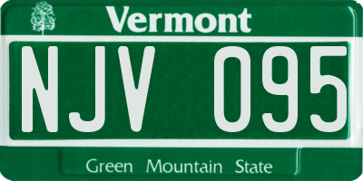 VT license plate NJV095