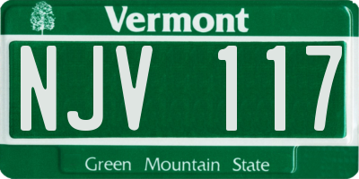 VT license plate NJV117