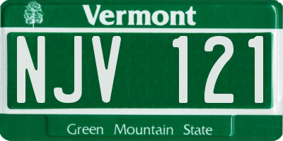 VT license plate NJV121