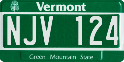 VT license plate NJV124