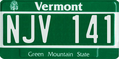VT license plate NJV141