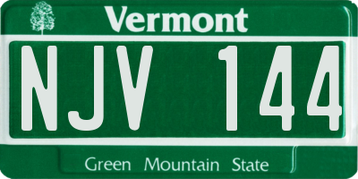 VT license plate NJV144