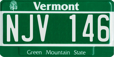 VT license plate NJV146
