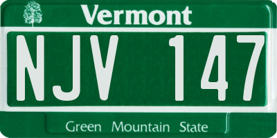 VT license plate NJV147