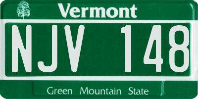 VT license plate NJV148