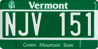VT license plate NJV151