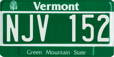 VT license plate NJV152