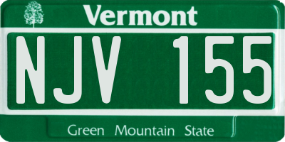 VT license plate NJV155
