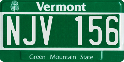 VT license plate NJV156
