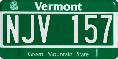 VT license plate NJV157