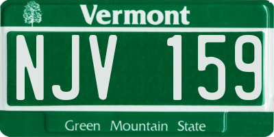 VT license plate NJV159