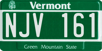 VT license plate NJV161