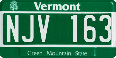 VT license plate NJV163
