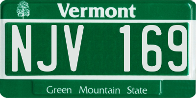 VT license plate NJV169