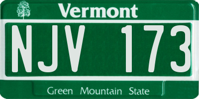 VT license plate NJV173