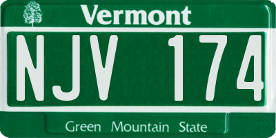 VT license plate NJV174