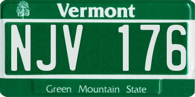 VT license plate NJV176