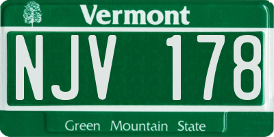VT license plate NJV178