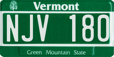 VT license plate NJV180