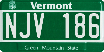 VT license plate NJV186