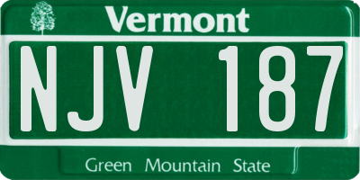 VT license plate NJV187