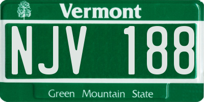 VT license plate NJV188