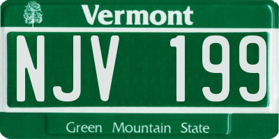 VT license plate NJV199