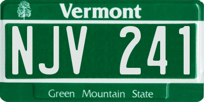 VT license plate NJV241