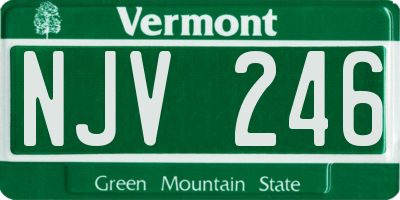 VT license plate NJV246