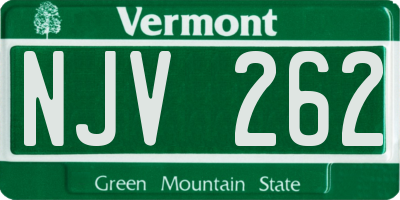 VT license plate NJV262
