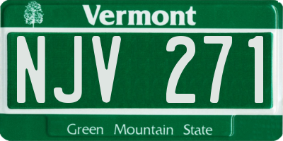 VT license plate NJV271
