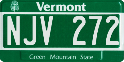 VT license plate NJV272