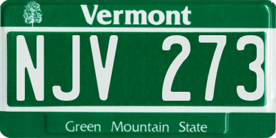 VT license plate NJV273