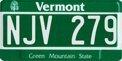 VT license plate NJV279