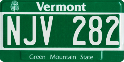 VT license plate NJV282