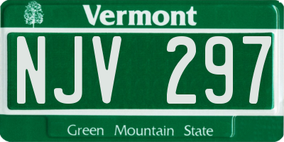 VT license plate NJV297