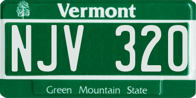 VT license plate NJV320