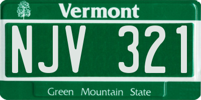 VT license plate NJV321