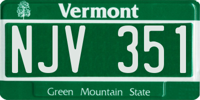 VT license plate NJV351