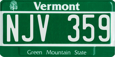 VT license plate NJV359