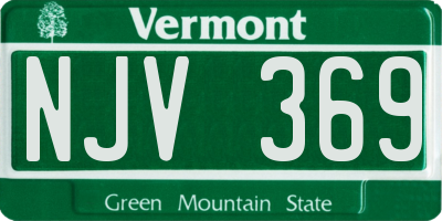 VT license plate NJV369