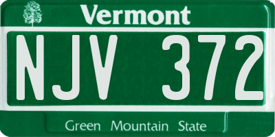 VT license plate NJV372