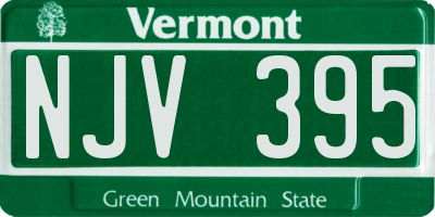 VT license plate NJV395