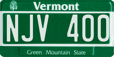 VT license plate NJV400