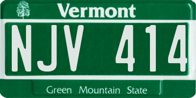 VT license plate NJV414